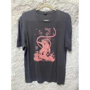 Walrus Audio Concert Tee, Men’s Gray S/S with Pink Print, Size XL